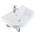 Grohe Bau Ceramic - Súprava umývadla 60 cm a batérie Start Flow s výpusťou, alpská biela/chróm 39472000