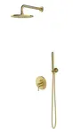 OMNIRES Y - Sprchový set s batériou pod omietku, s telesom, priemer 25 cm, kefovaná mosadz SYSY35BSB