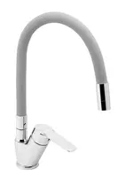 Novaservis Metalia 54 - Dřezová baterie s flexibilním ramenem, šedá/chrom 54014F,0S