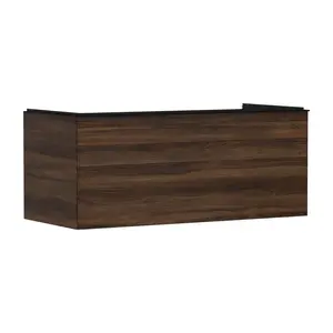 Hansgrohe Xelu Q - Umývadlová skrinka, 50x118x55 cm, 1 zásuvka, tmavý orech/matná čierna 54065670