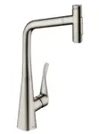 Hansgrohe M71 - Drezová batéria M7117-H320 s výsuvnou spŕškou, sBOX, vzhľad nehrdzavejúcej ocele 73816800