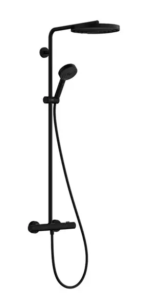 Hansgrohe Pulsify S Puro - Sprchový set s termostatom, priemer 26 cm, 3 prúdy, matná čierna 24236670