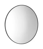 Sapho Arowana - Zrkadlo, priemer 70 cm, matná čierna AWB070