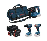 Bosch - 8dílná sada AKU nářadí, baterií a nabíječky 0615A50093