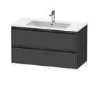 Duravit Ketho.2 - Umyvadlová skříňka 55x101x48 cm, 2 zásuvky, grafit mat K25264049490000