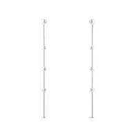 Řetízkové náušnice se sladkovodními perlami v bílém zlatě KLENOTA