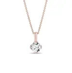 Náhrdelník z ružového zlata s 1ct lab grown diamantom KLENOTA