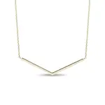 Náhrdelník zo žltého zlata s príveskom v tvare V KLENOTA