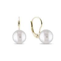 Perlové náušnice v žltom zlate KLENOTA