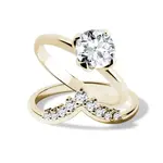 Luxusná súprava diamantových prsteňov z žltého zlata KLENOTA