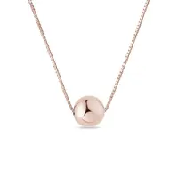 Zlatá retiazka s guľôčkou z ružového zlata KLENOTA