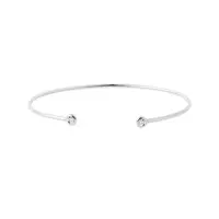 Náramek z bílého zlata s bezel diamanty KLENOTA