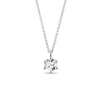 Přívěsek s briliantem v bílém zlatě KLENOTA