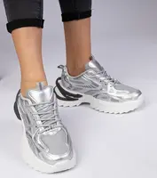 Gemre Silver sporty sneakers on a chunky sole Lirata