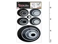 Samolepící dekorace 1058 modré kruhy 70x42cm