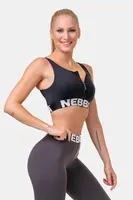 Nebbia Smart Zip sportovní podprsenka 578 , černá, S