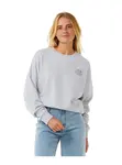 Rip curl dámská mikina Rolling Curl Drop Shoulder Crew Grey Marle | Šedá | Velikost L | 100% bavlna