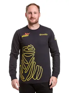 Meatfly pánské tričko s dlouhým rukávem Dakar Beduin Black | Černá | Velikost XL | 100% bavlna