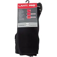 Ponožky střední, 3 páry, vel. 39-42, černo-šedé