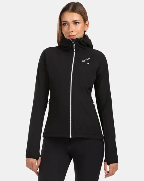 Dámská fleecová mikina s kapucí kilpi frensis-w černá 44