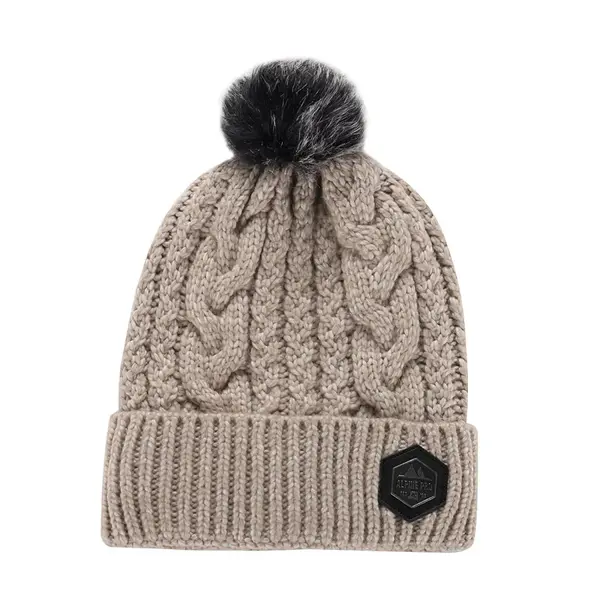 Zimní čepice s bambulí alpine pro orge šedá uni