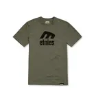 Etnies pánské triko Icon E Ss Tee Military | Zelená | Velikost M