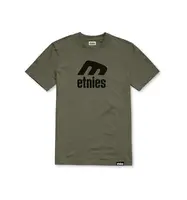Etnies pánské triko Icon E Ss Tee Military | Zelená | Velikost M