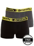 Meatfly pánské boxerky Balboa Boxershorts Double Pack Grey Heather/Black | Černá | Velikost S