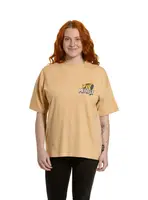 Meatfly dámské tričko Vexey Tapioca Flowers | Písková | Velikost XL | 100% bavlna