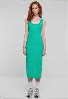 Women's Long Rib Green Dress