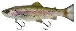 Savage gear gumová nástraha 3d line thru pulsetail trout slow sinking clear rainbow trout - 16 cm 51 g