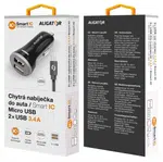 Nabíječka do auta ALIGATOR iPhone/iPad 2xUSB výst. 3.4A, smart IC, black
