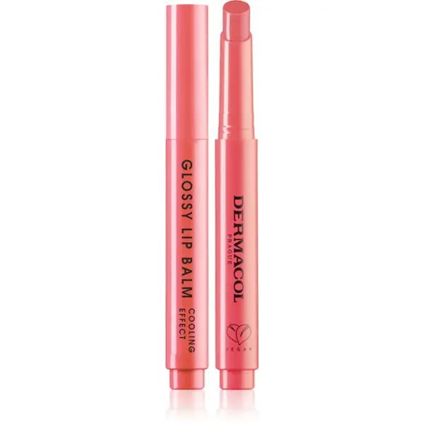 Dermacol Beauty Stick Glossy Lip Balm pečující lesk na rty s chladivým účinkem vůně 05 Strawberry 2.2 g