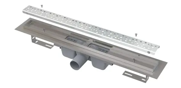 Alcadrain Odtokové žlaby - Sprchový žlab Antivandal 55 cm, s roštem, nerez mat APZ11-550M