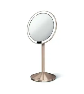 Simplehuman Kosmetická zrcadla - Kosmetické cestovní zrcátko s LED osvětlením, rose gold ST3010