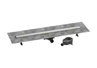 Hansgrohe RainDrain Go - Sprchový žlab 100 cm s oboustranným roštem, pro vložení dlažby, kartáčovaná nerezová ocel 56275800