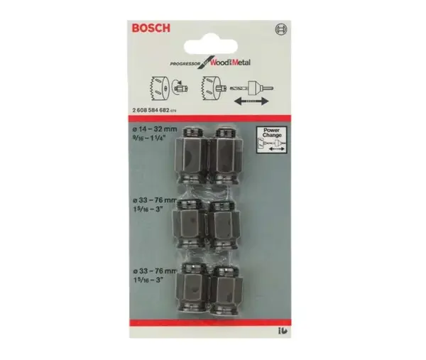 Bosch Příslušenství - 6dílná sada adaptérů pro děrovky 2608584682