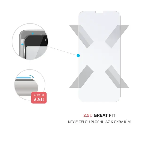 Ochranné tvrzené sklo FIXED pro Apple iPhone 14 Plus, čirá