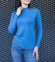 Gemre Blue Classic Loose-Fit Sweater Essana
