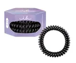 Tenká spirálová gumička do vlasů Invisibobble Slim Premium True Black - černá, 3 ks + dárek zdarma