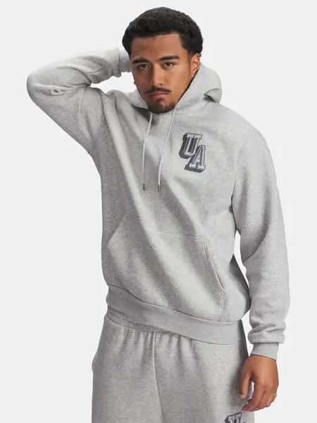 Pánská mikina Under Armour UA Icon Flc Graphic Top-GRY - Pánské