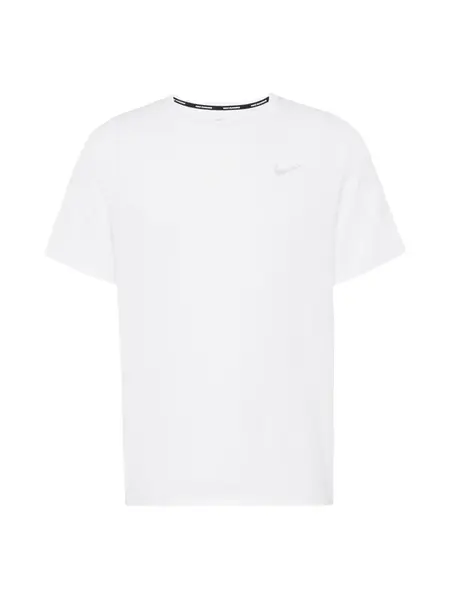 NIKE Funkčné tričko 'Miler'  strieborná / biela