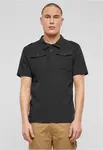 Jersey Jon Polo Shirt with Half Sleeve Black