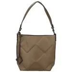 Trendy dámská koženková kabelka na rameno Faina, khaki