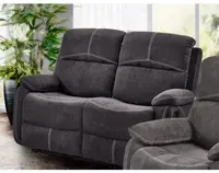 Dvojsedák Fortuna,šedá látka, funkcia polohovanie%