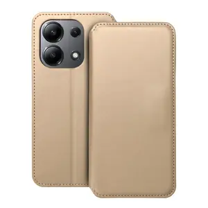 Flipové pouzdro Dual Pocket pro Xiaomi Redmi Note 13 4G, zlatá