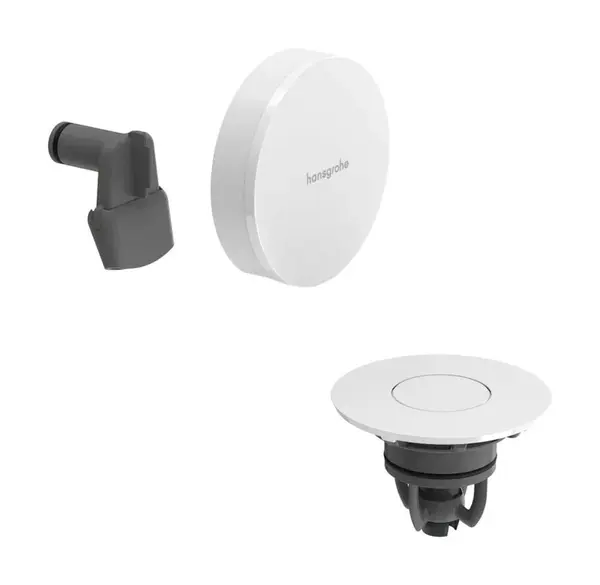 Hansgrohe Exafill - Vrchná súprava k vaňovej odtokovej a prepadovej súprave s napúšťaním, Push-Open, lesklá biela/matná biela 58119700