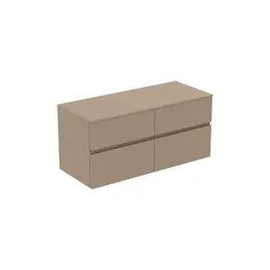Ideal Standard Finesse - Umývadlová skrinka, 120x51x56 cm, 4 zásuvky, Matt Greige E3437UP