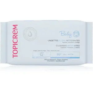 Topicrem BABY Cleansing Water Wipes vlhčené čistiace obrúsky pre deti 60 ks