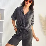 Resti Cotton and linen women's shirt set